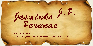 Jasminko Perunac vizit kartica
